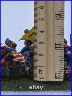 28mm Civil War Miniatures Painted Lot Of 73 Union & Confederate Infantry Army