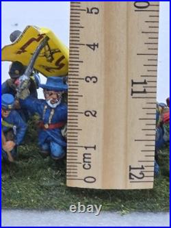 28mm Civil War Miniatures Painted Lot Of 73 Union & Confederate Infantry Army