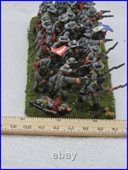 28mm Civil War Miniatures Painted Lot Of 73 Union & Confederate Infantry Army