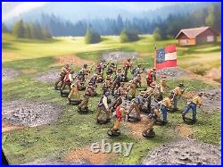 28mm DPS painted American Civil War Confederate Foot Regt Charging 1861-65 HW263