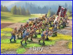 28mm DPS painted American Civil War Confederate Texas Foot Battalion 24 HW436