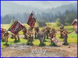 28mm DPS painted American Civil War Confederate Texas Foot Battalion 24 HW436