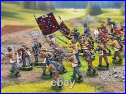 28mm DPS painted American Civil War Confederate Texas Foot Battalion 24 HW436