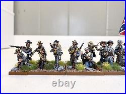 28mm Painted & Based, ACW American Civil War Confederate Infantry, 24 Figures