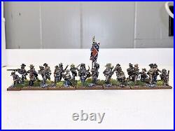 28mm Painted & Based, ACW American Civil War Confederate Infantry, 24 Figures