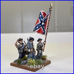 28mm Painted & Based, ACW American Civil War Confederate Infantry, 24 Figures