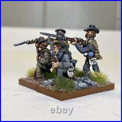 28mm Painted & Based, ACW American Civil War Confederate Infantry, 24 Figures