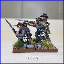 28mm Painted & Based, ACW American Civil War Confederate Infantry, 24 Figures