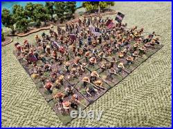 28mm nicely painted American Civil War Confederate Infantry Army of 7 regiments
