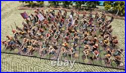 28mm nicely painted American Civil War Confederate Infantry Army of 7 regiments