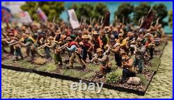 28mm nicely painted American Civil War Confederate Infantry Army of 7 regiments