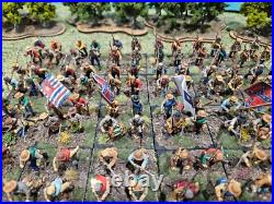 28mm nicely painted American Civil War Confederate Infantry Army of 7 regiments