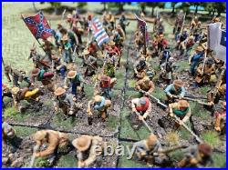 28mm nicely painted American Civil War Confederate Infantry Army of 7 regiments 28mm nicely painted American Civil War Confederate Infantry Army of 7 regiments