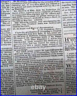 2nd Second Battle of Bull Run #2 Manassas 1862 Civil War Confederate Newspaper