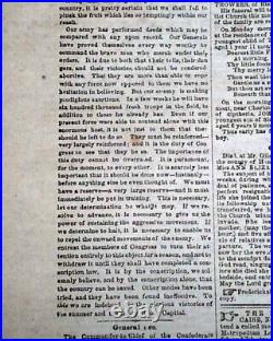 2nd Second Battle of Bull Run #2 Manassas 1862 Civil War Confederate Newspaper