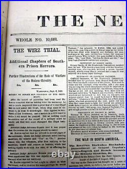 38 1865 Civil War newspapers wEYEWITNESS report ANDERSONVILLE CONFEDERATE PRISON