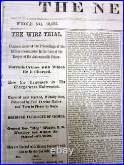 38 1865 Civil War newspapers wEYEWITNESS report ANDERSONVILLE CONFEDERATE PRISON