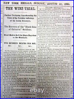 38 1865 Civil War newspapers wEYEWITNESS report ANDERSONVILLE CONFEDERATE PRISON