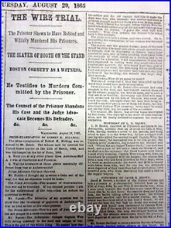 38 1865 Civil War newspapers wEYEWITNESS report ANDERSONVILLE CONFEDERATE PRISON