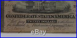 4 Authentic Antique Civil War Confederate States Money Currency, NR