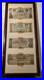 (4) Early Framed Confederate Sourhern Currency Paper Money Civil War Museum
