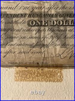 (4) Early Framed Confederate Sourhern Currency Paper Money Civil War Museum