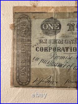 (4) Early Framed Confederate Sourhern Currency Paper Money Civil War Museum