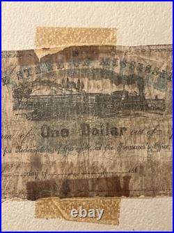 (4) Early Framed Confederate Sourhern Currency Paper Money Civil War Museum