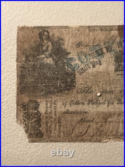 (4) Early Framed Confederate Sourhern Currency Paper Money Civil War Museum