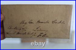 (4) Howell Cobb, Confederate Politician, House Rep, Signed Envelope, Civil War