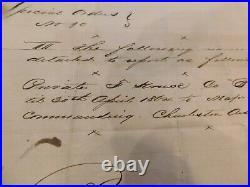 447 Civil War Confederate Charleston SC German American Duty Order Arsenal 1864