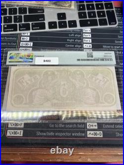 $5 Confederate States Chemicograph Banknote Civil War Paper Money, PMG ChUNC 64