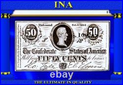50-Cents 1864 Confederate T-72 PF-1WP CR-578 Civil-War PCGS 63 Rare White Paper 50-Cents 1864 Confederate T-72 PF-1WP CR-578 Civil-War PCGS 63 Rare White Paper
