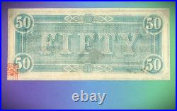 $50 Confederate 1864 Civil-War Confederate Paper Money T-66 PF-1 CR-495 RARE