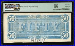 $50 Confederate States 1864 Paper Money T-66 PF-13 CR-502 Civil-War PMG 63 EPQ
