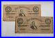 $50 Confederate States Currency Type 66 CIVIL WAR ISSUE x2 Lot Pinholes