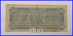 $50 Confederate States Currency Type 66 CIVIL WAR ISSUE x2 Lot Pinholes