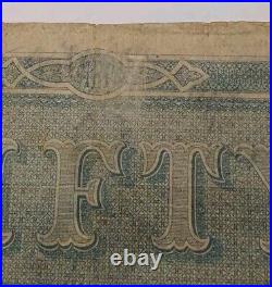 $50 Confederate States Currency Type 66 CIVIL WAR ISSUE x2 Lot Pinholes