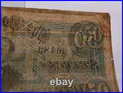 $50 Confederate States Currency Type 66 CIVIL WAR ISSUE x2 Lot Pinholes