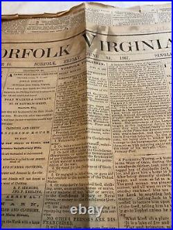 839 CIVIL War Confederate Veterans Appeal To White Voters Norfork Virginia