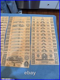 (90+) Confederate Civil War Facsimile Notes $1 $5 $10 $20 $50 $100