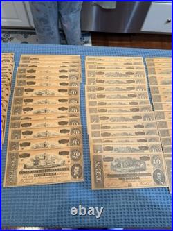 (90+) Confederate Civil War Facsimile Notes $1 $5 $10 $20 $50 $100