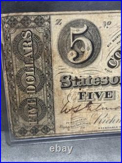 A&O-1861-T-34-$5 Confederate Civil War Issue-Block CSA-strongBorders A&O-1861-T-34-$5 Confederate Civil War Issue-Block CSA-strongBorders