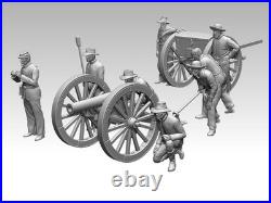 ACW Confederate Artillery 132 Resin Figures 3D Printed Civil War