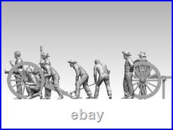 ACW Confederate Artillery 132 Resin Figures 3D Printed Civil War