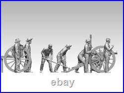 ACW Confederate Artillery 132 Resin Figures 3D Printed Civil War