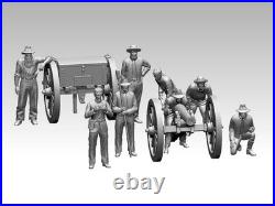 ACW Confederate Artillery 132 Resin Figures 3D Printed Civil War