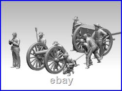 ACW Confederate Artillery 132 Resin Figures 3D Printed Civil War