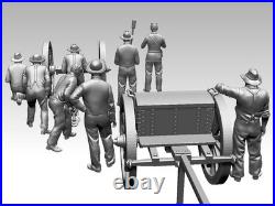 ACW Confederate Artillery 132 Resin Figures 3D Printed Civil War