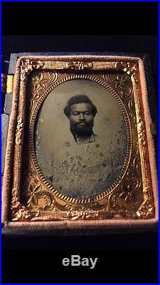 African American Confederate Soldier CIVIL War Slave Military Tintype Photo #p22